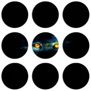 Магнитные фотопазлы круги d55 набор 9 штук Eyes in the Dark