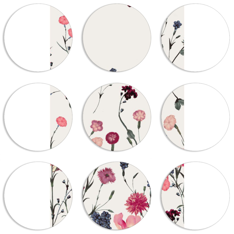 Магнитные фотопазлы круги d55 набор 9 штук 