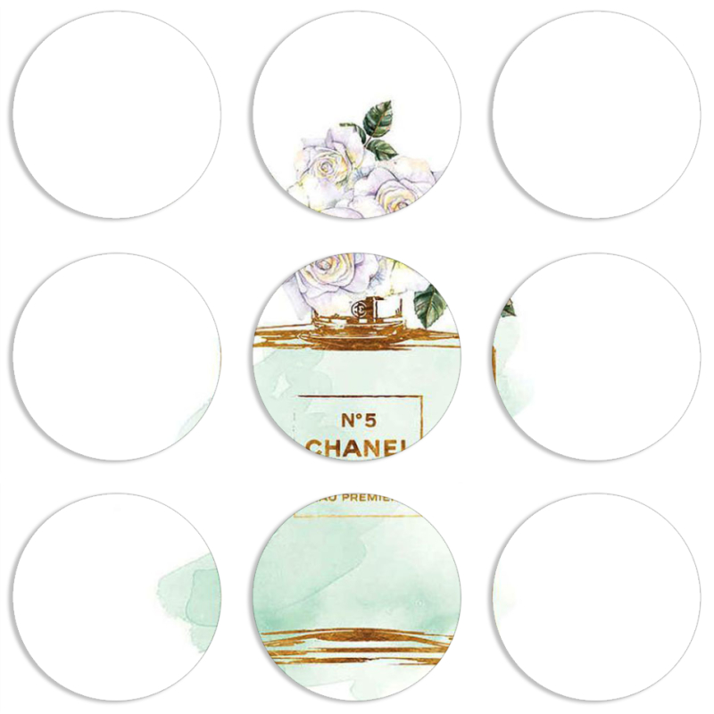 Магнитные фотопазлы круги d55 набор 9 штук 