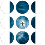 Магнитные фотопазлы круги d55 набор 9 штук 