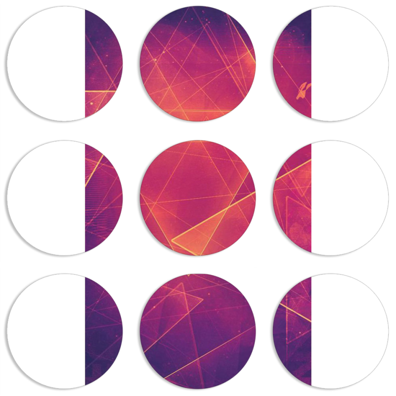 Магнитные фотопазлы круги d55 набор 9 штук 