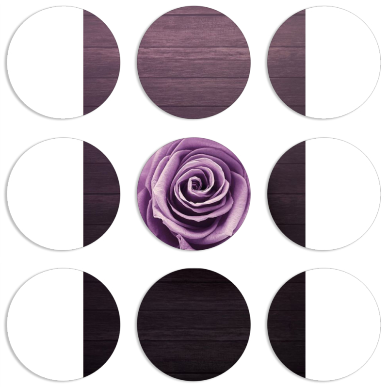 Магнитные фотопазлы круги d55 набор 9 штук 