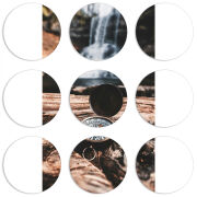 Магнитные фотопазлы круги d55 набор 9 штук 