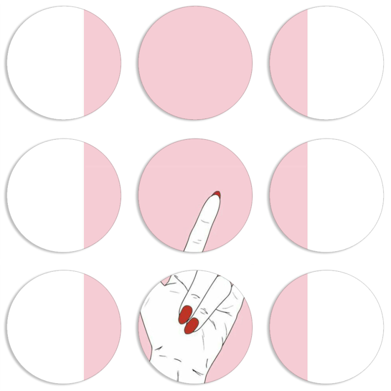 Магнитные фотопазлы круги d55 набор 9 штук 