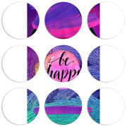 Магнитные фотопазлы круги d55 набор 9 штук 