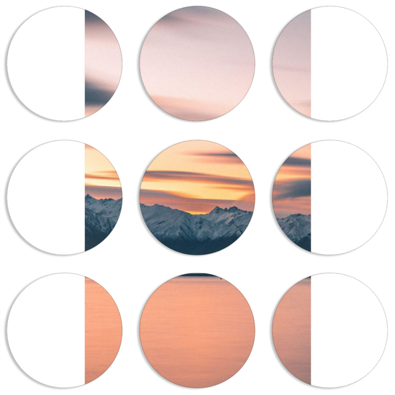 Магнитные фотопазлы круги d55 набор 9 штук 