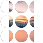 Магнитные фотопазлы круги d55 набор 9 штук 