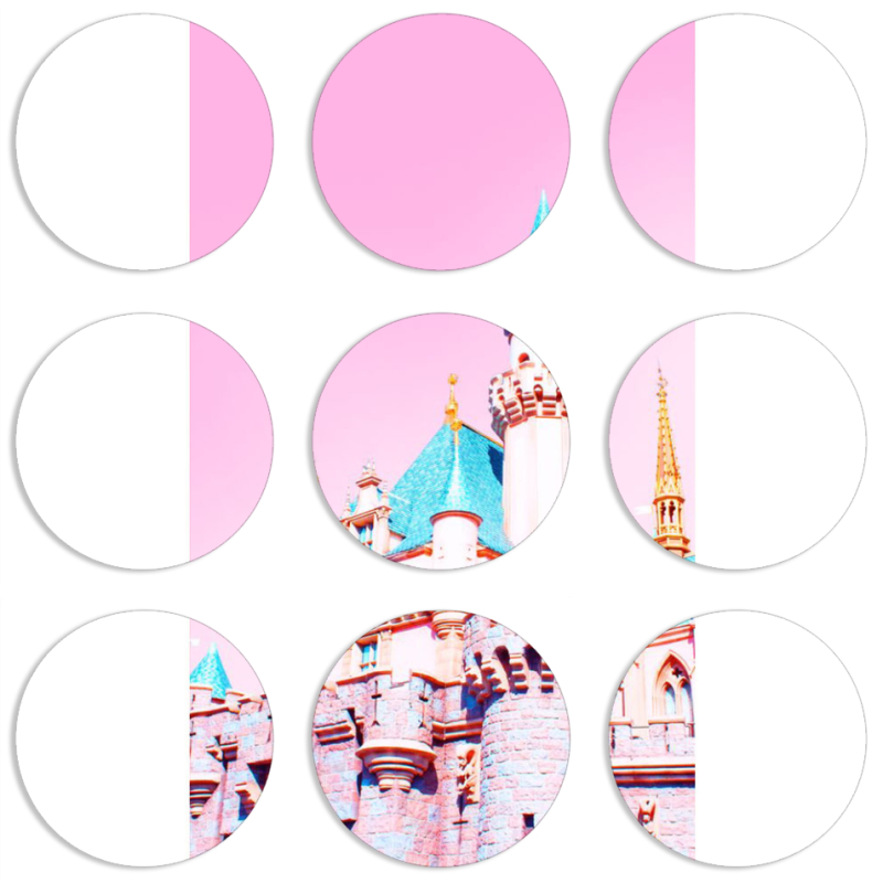 Магнитные фотопазлы круги d55 набор 9 штук 