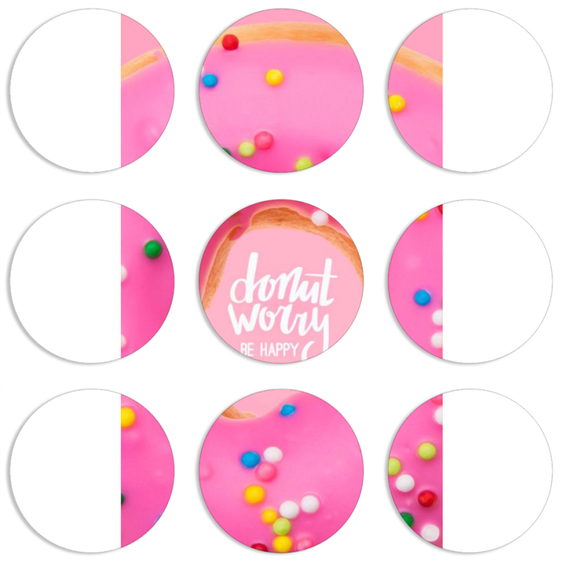 Магнитные фотопазлы круги d55 набор 9 штук 