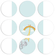 Магнитные фотопазлы круги d55 набор 9 штук 