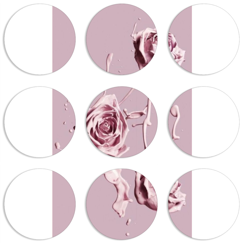 Магнитные фотопазлы круги d55 набор 9 штук 