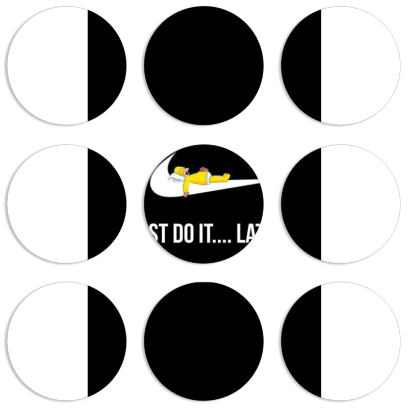 Магнитные фотопазлы круги d55 набор 9 штук 