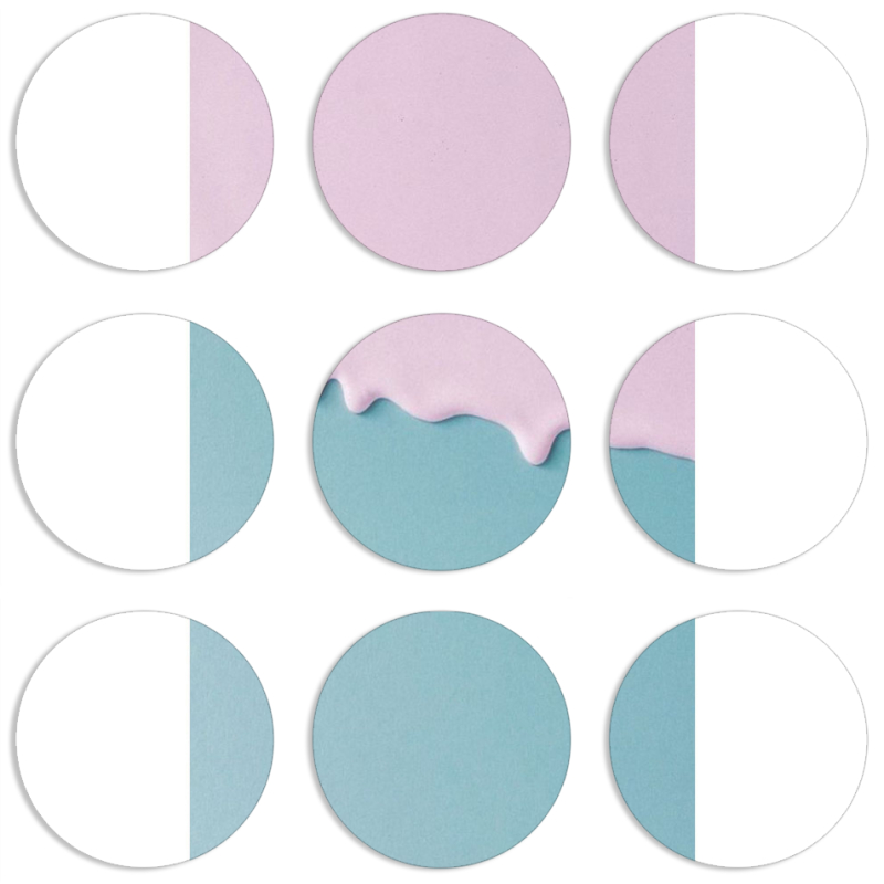 Магнитные фотопазлы круги d55 набор 9 штук 