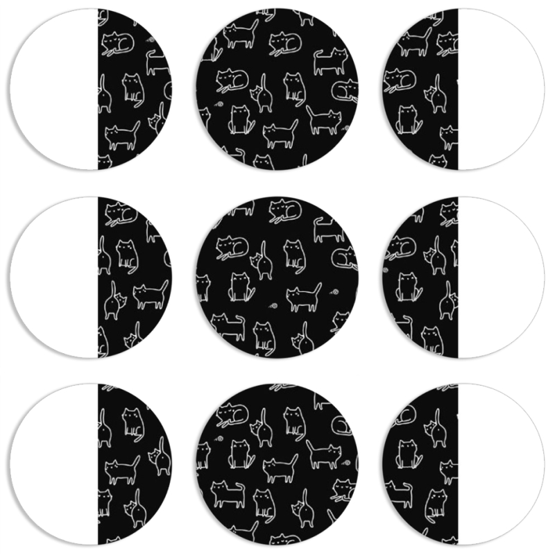 Магнитные фотопазлы круги d55 набор 9 штук 