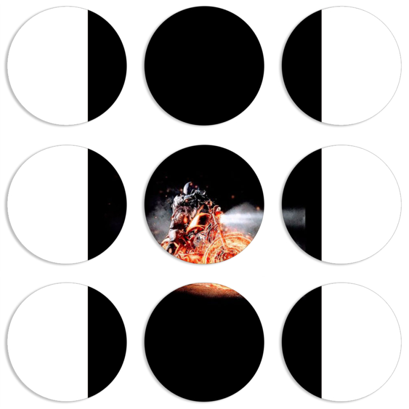 Магнитные фотопазлы круги d55 набор 9 штук 