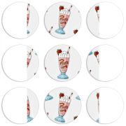 Магнитные фотопазлы круги d55 набор 9 штук 