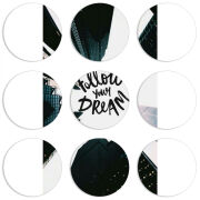 Магнитные фотопазлы круги d55 набор 9 штук 