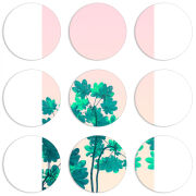 Магнитные фотопазлы круги d55 набор 9 штук 