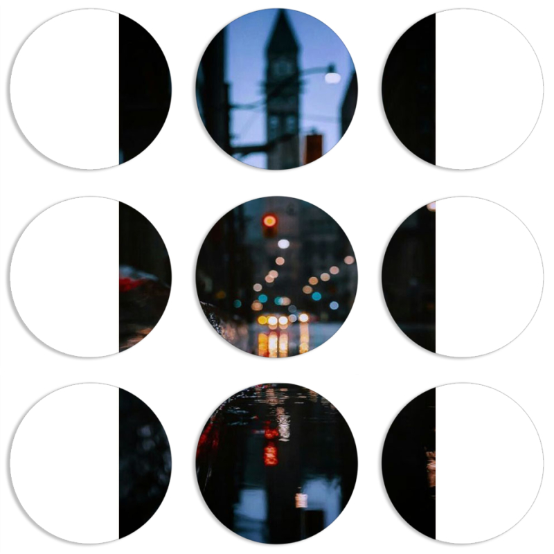 Магнитные фотопазлы круги d55 набор 9 штук 