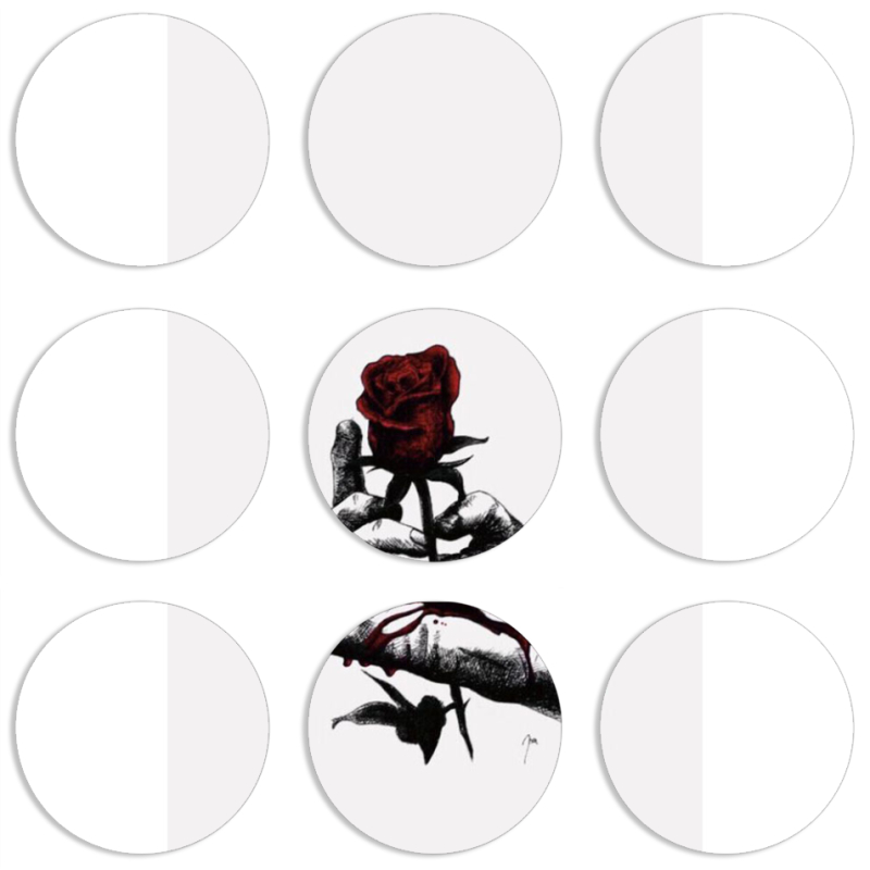 Магнитные фотопазлы круги d55 набор 9 штук 