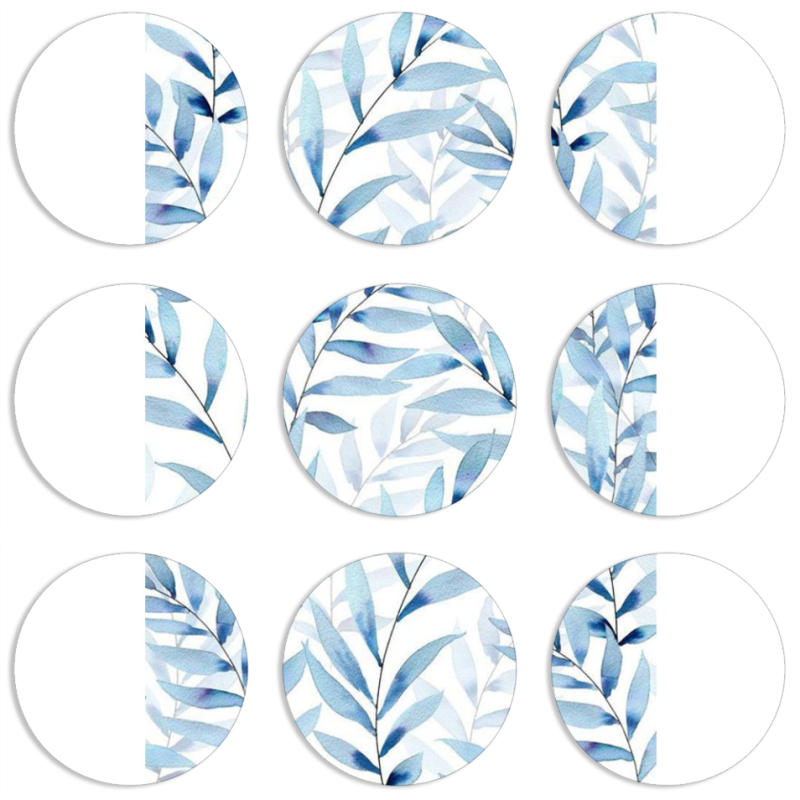 Магнитные фотопазлы круги d55 набор 9 штук 