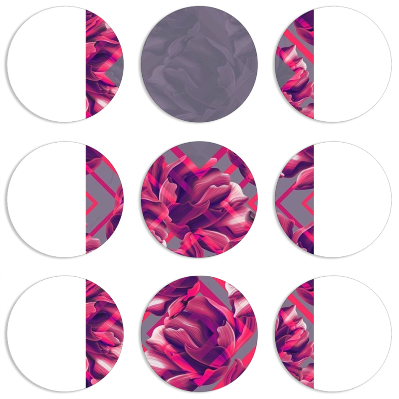 Магнитные фотопазлы круги d55 набор 9 штук 