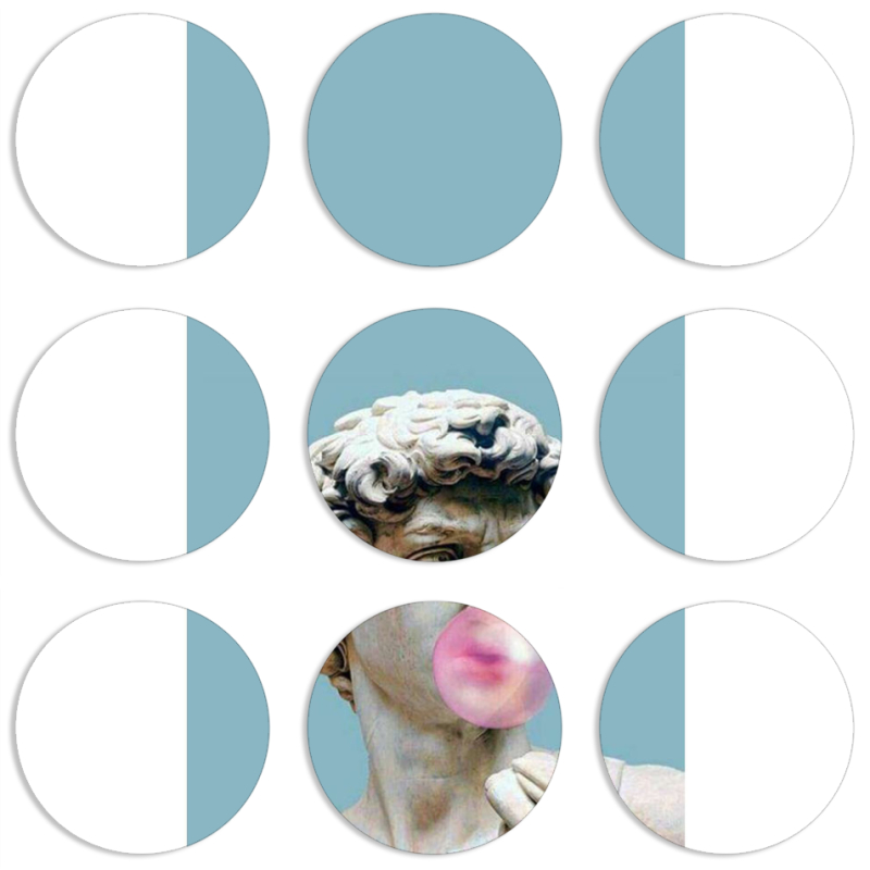 Магнитные фотопазлы круги d55 набор 9 штук 