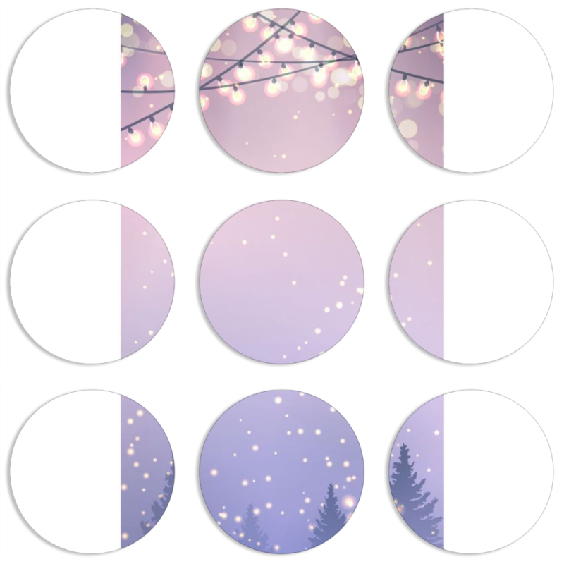 Магнитные фотопазлы круги d55 набор 9 штук 