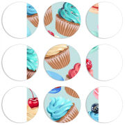 Магнитные фотопазлы круги d55 набор 9 штук 