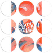 Магнитные фотопазлы круги d55 набор 9 штук 