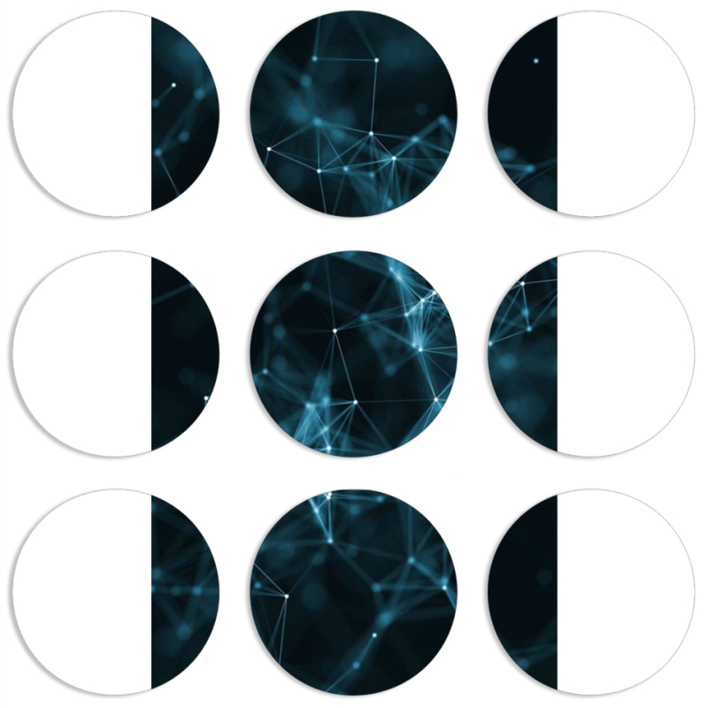 Магнитные фотопазлы круги d55 набор 9 штук 