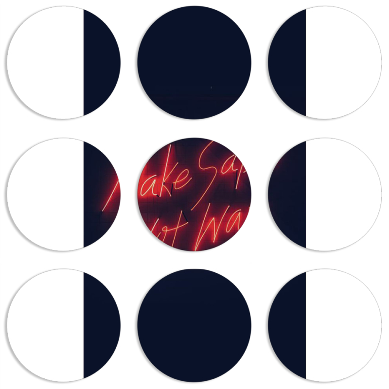 Магнитные фотопазлы круги d55 набор 9 штук 