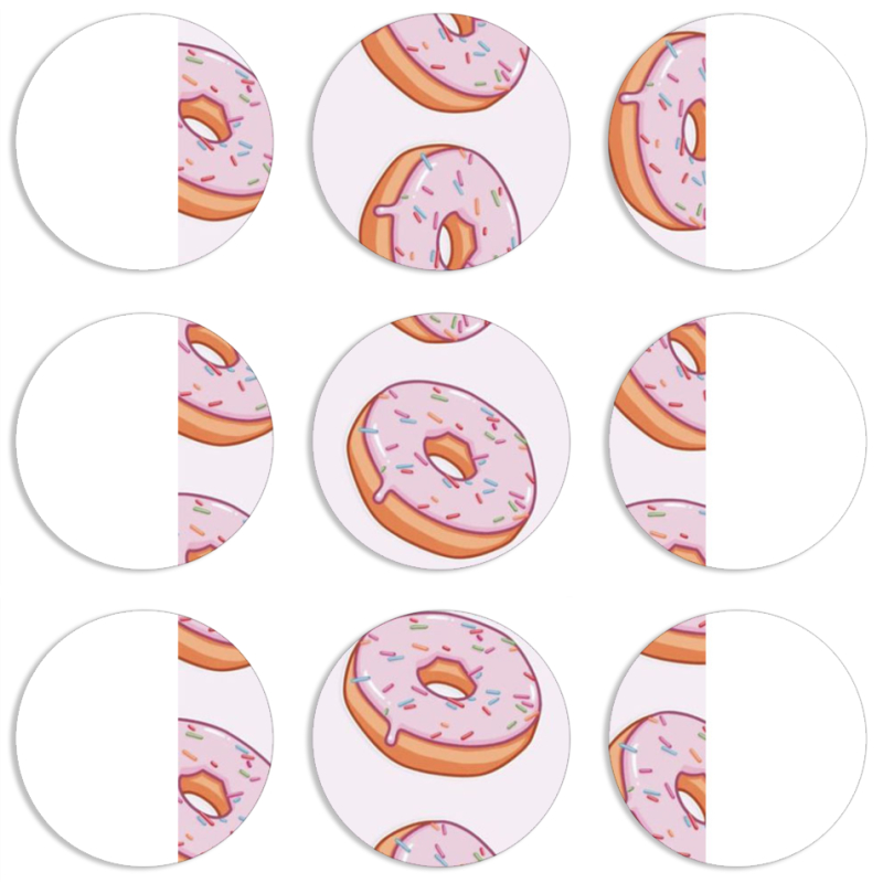 Магнитные фотопазлы круги d55 набор 9 штук 