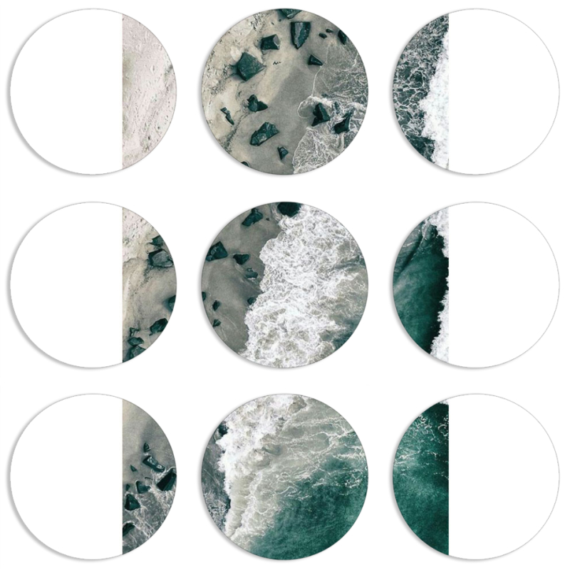 Магнитные фотопазлы круги d55 набор 9 штук 