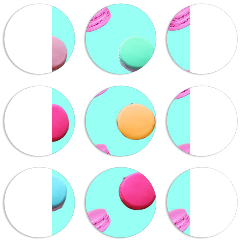 Магнитные фотопазлы круги d55 набор 9 штук 