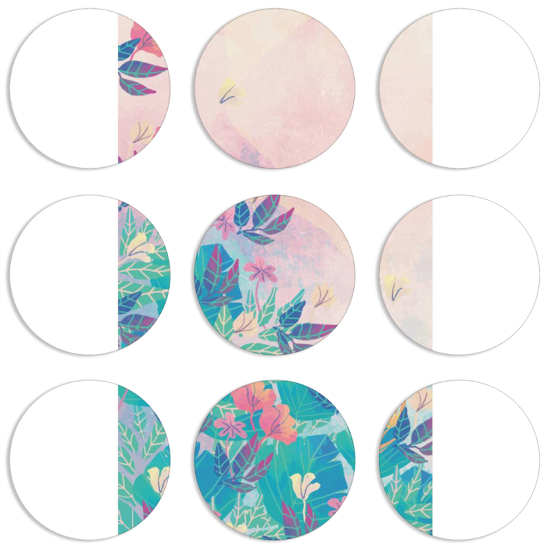 Магнитные фотопазлы круги d55 набор 9 штук 