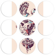 Магнитные фотопазлы круги d55 набор 9 штук 