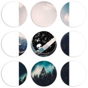 Магнитные фотопазлы круги d55 набор 9 штук 