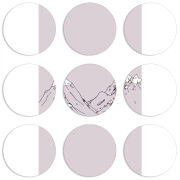Магнитные фотопазлы круги d55 набор 9 штук 