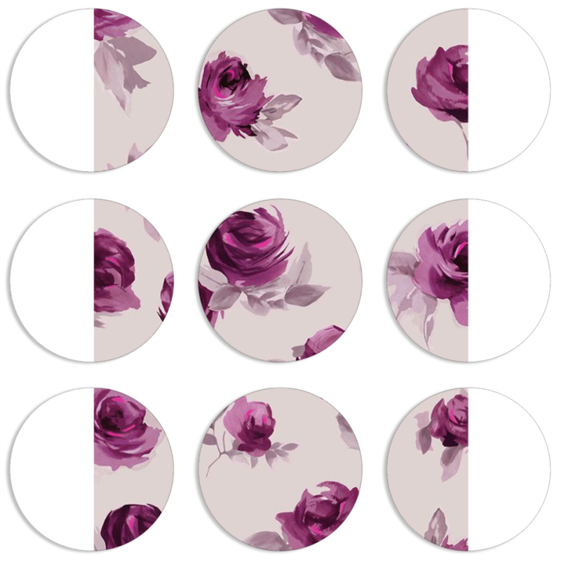 Магнитные фотопазлы круги d55 набор 9 штук 