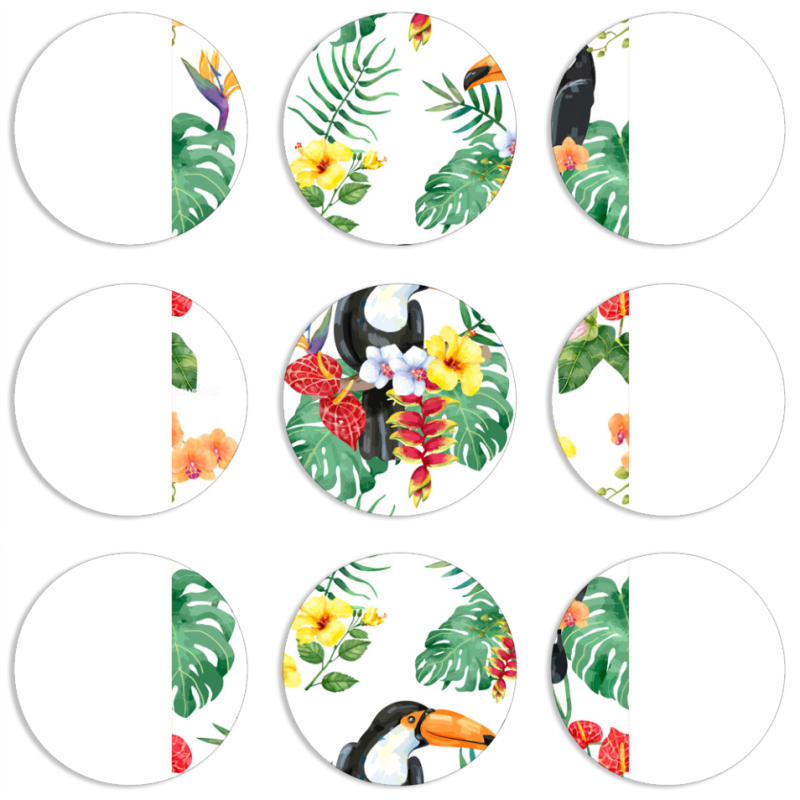 Магнитные фотопазлы круги d55 набор 9 штук 