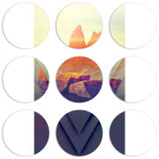 Магнитные фотопазлы круги d55 набор 9 штук 