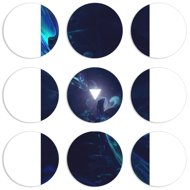 Магнитные фотопазлы круги d55 набор 9 штук 