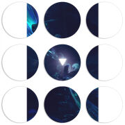Магнитные фотопазлы круги d55 набор 9 штук 