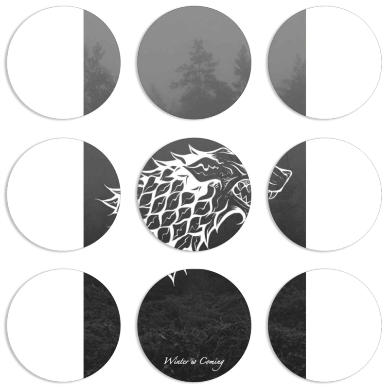 Магнитные фотопазлы круги d55 набор 9 штук 