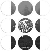 Магнитные фотопазлы круги d55 набор 9 штук 