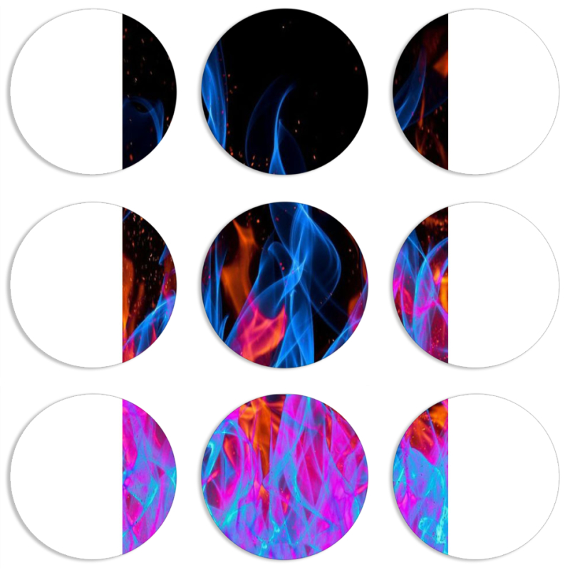 Магнитные фотопазлы круги d55 набор 9 штук 