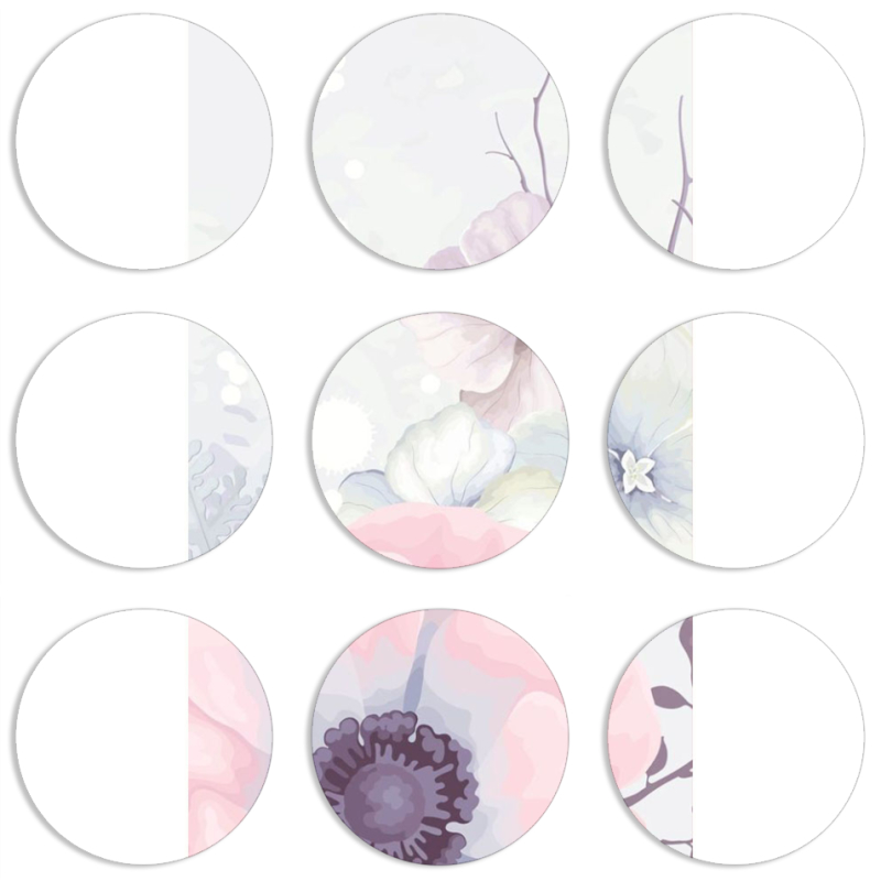 Магнитные фотопазлы круги d55 набор 9 штук 