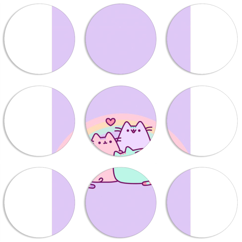 Магнитные фотопазлы круги d55 набор 9 штук 