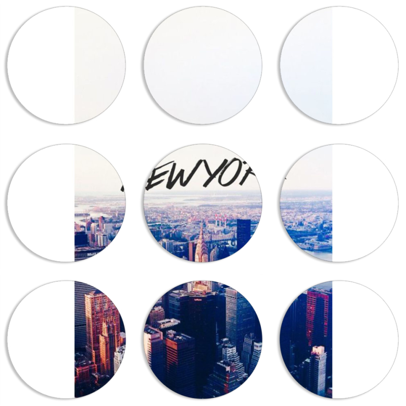 Магнитные фотопазлы круги d55 набор 9 штук 